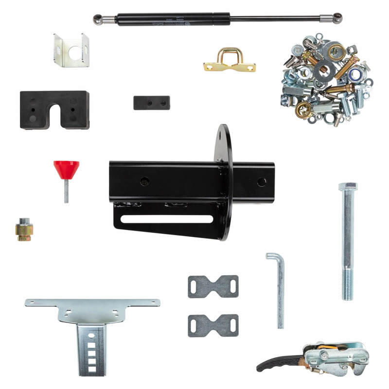 w/ Carrier Rear Step Tire Bracket RHS Black - View 4 | Dirty Garage