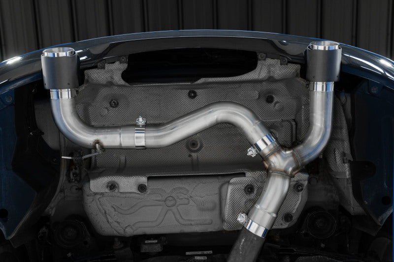 2017-2021 BMW M240I 3.0L 3" Axle Back Dual Rear Exit Carbon Fiber Tips Street Version - View 2 | Dirty Garage