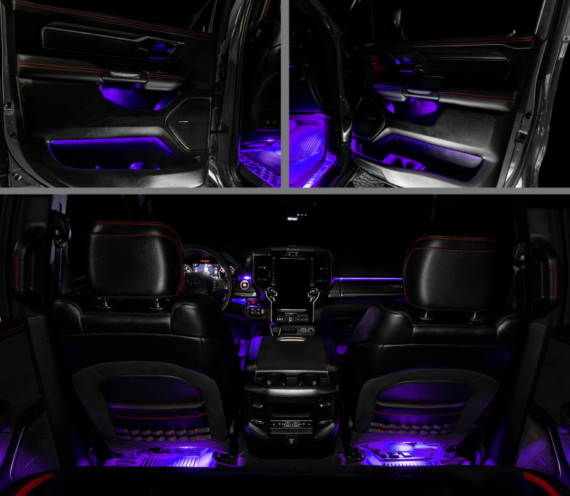 2019-2022 Ram 1500 Complete Interior Ambient Lighting ColorSHIFT RGB Conversion Kit - View 7 | Dirty Garage