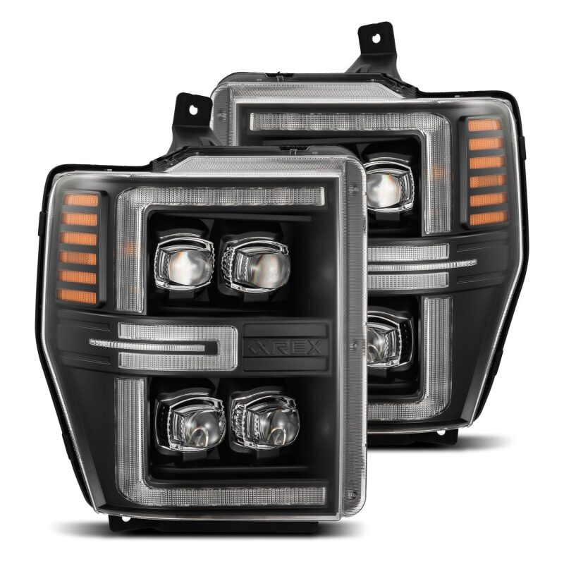 2008-2010 Super Duty Nova-Series LED Projector Black Headlights Active Light Sequential Signal | Dirty Garage