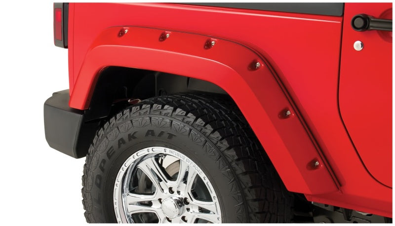 2007-2018 Wrangler Pocket Style Rear Fender Flares 2pc - Black | Dirty Garage