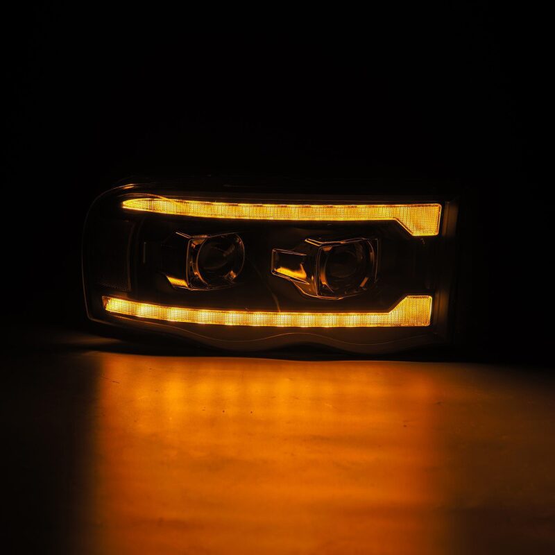 2002-2005 Ram HD Luxx-Series LED Projector Headlights Plank Style Black Activation Light Sequential Signal - View 2 | Dirty Garage
