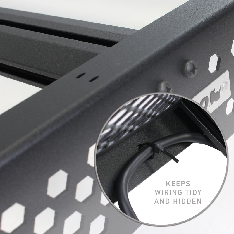 Go Rhino 19-23 Chevrolet/GMC Silverado/Sierra 1500 CC Ceros Low Profile Roof Rack - Tex. Blk - View 3 | Dirty Garage