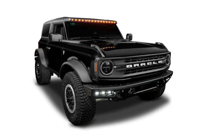 2021-2026 Bronco Integrated Windshield Roof LED Light Bar System - View 4 | Dirty Garage