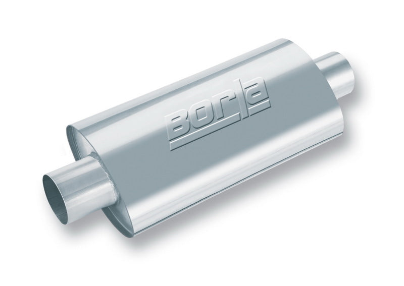 Borla XR-1 Racing Sportsman 4in Inlet/Outlet Center/Center Oval Muffler-4.5in Diameter x 12in Length | Dirty Garage