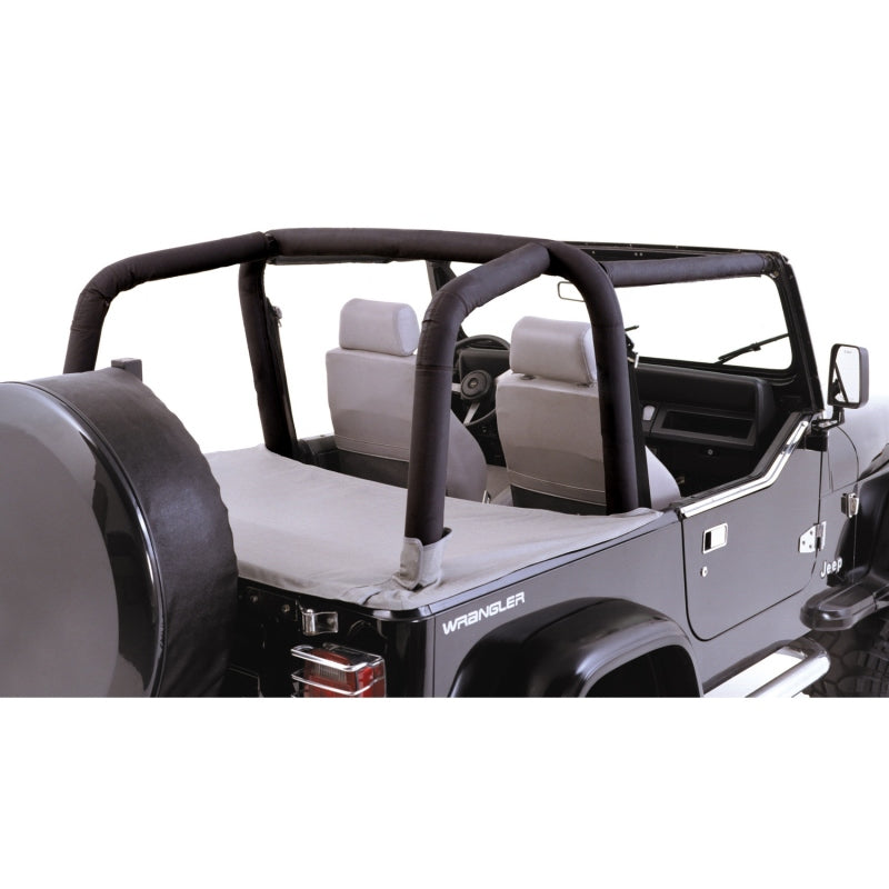 Rugged Ridge Roll Bar Cover Kit Black Denim 97-02 Jeep Wrangler | Dirty Garage