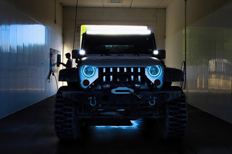 Universal 7" High Powered LED Headlights Black Bezel Dynamic - View 6 | Dirty Garage