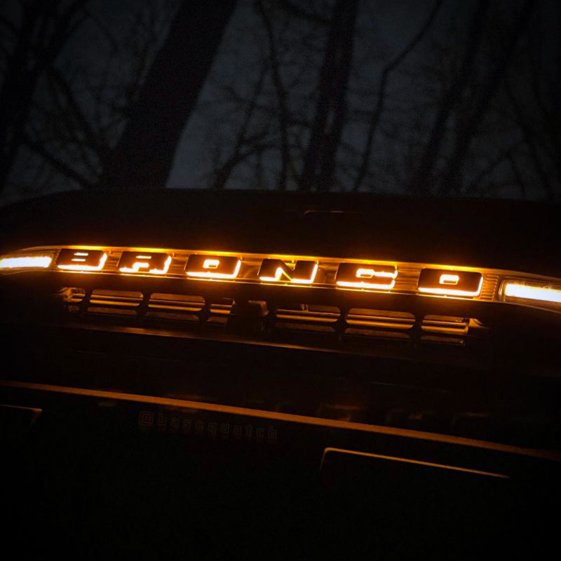 Universal Illuminated Matte Black C Letter LED Badge - View 3 | Dirty Garage