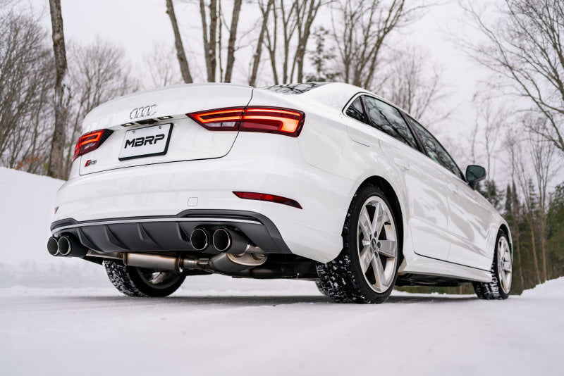 2015-2018 Audi S3 3" Quad Split Rear Exit Exhaust with Carbon Fiber Tips - View 4 | Dirty Garage