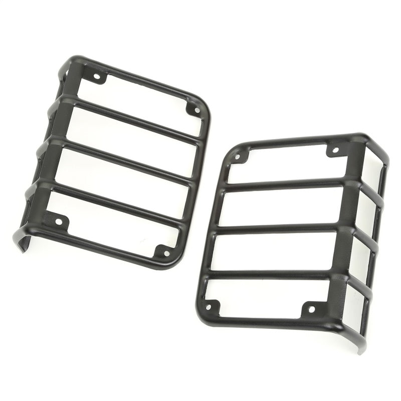 Rugged Ridge 07-18 Jeep Wrangler Textured Black Tail Light Euro Guards - View 4 | Dirty Garage