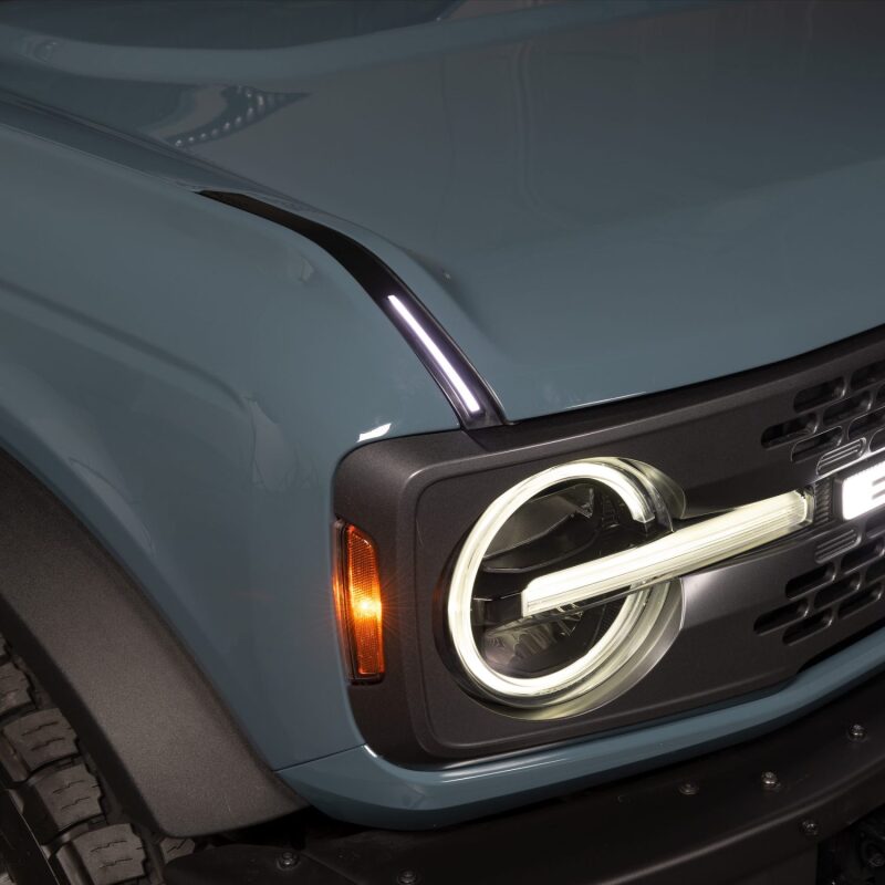 2022-2026 Bronco Luminix DRL LED Lights w/ Pair of Hood Limb Riser Replacements | Dirty Garage