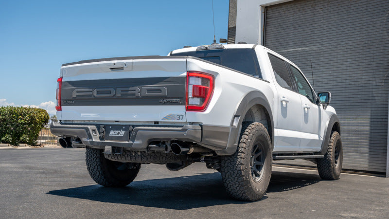 Borla 21-23 Ford Raptor 3in Tail Pipe Kit 4.5in Tip - Black Chrome - View 3 | Dirty Garage