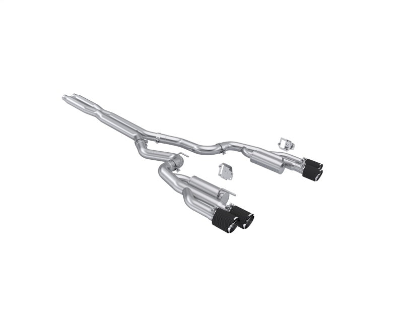 2024-2026 Mustang 5.0L T304 SS 3" Cat Back Exhaust Quad Carbon Fiber Tips Valve Delete | Dirty Garage