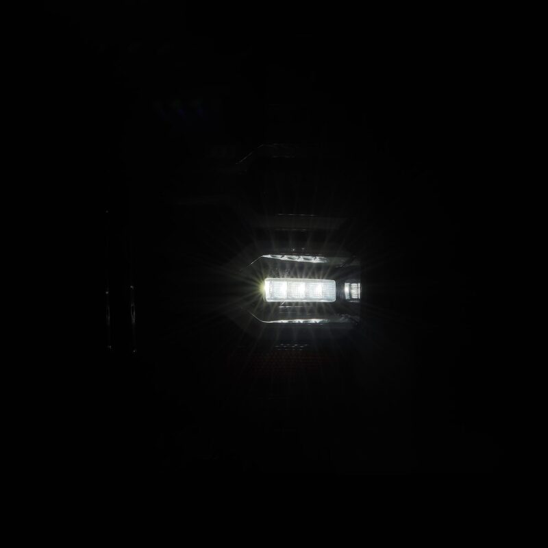 2014-2018 GM 1500 HD Luxx-Series LED Tail Lights Alpha-Black w Active Light Sequential Signal - View 5 | Dirty Garage