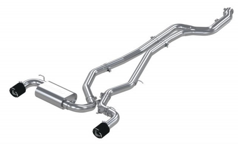 2020- Supra 3.0L 3" Catback Dual Rear Carbon Fiber Tips - View 7 | Dirty Garage