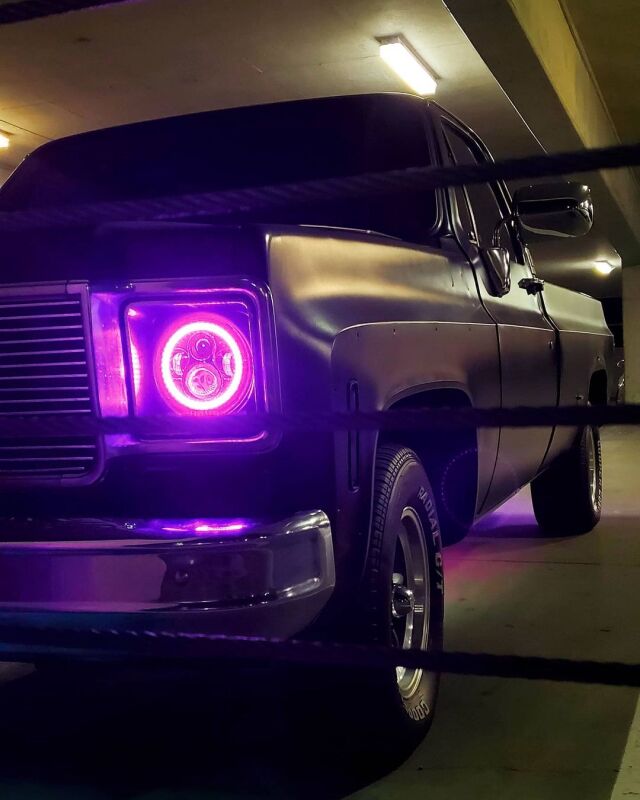Universal 7" High Powered LED Headlights Black Bezel ColorSHIFT BC1 - View 3 | Dirty Garage