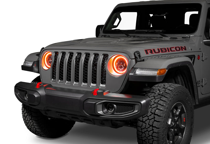 2007-2017 Wrangler Gladiator 7in High Powered LED Headlights Pair Dynamic - View 8 | Dirty Garage