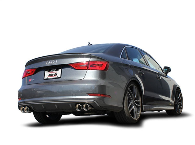 Borla 13-15 Audi S3 S-Type Dual Round Rolled Catback Exhaust - View 5 | Dirty Garage