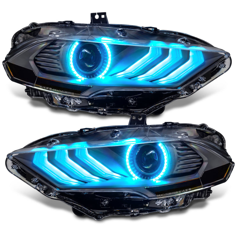 2018-2023 Mustang Dynamic ColorSHIFT LED Headlights Black Series | Dirty Garage