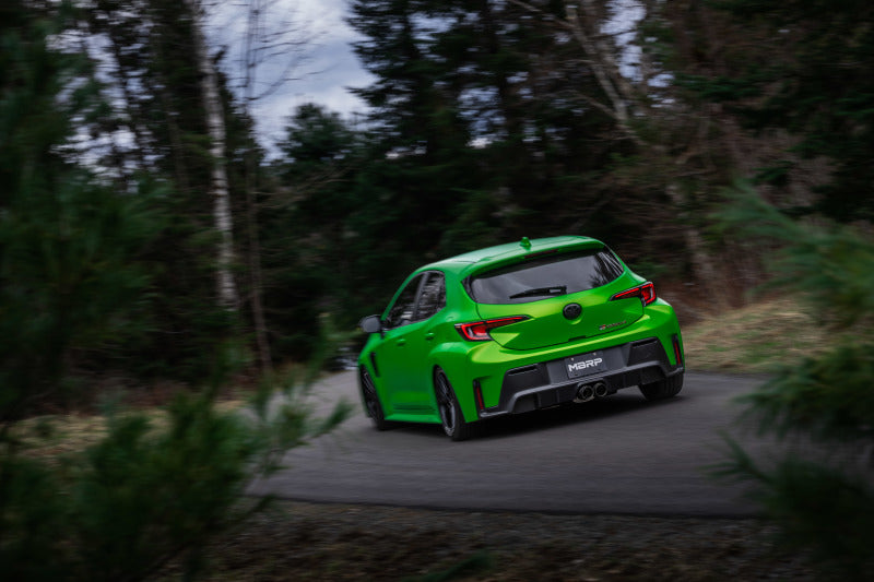2023 Corolla GR 1.6L T304 SS 3" Cat-Back Dual Center Rear w Carbon Fiber Tips - View 4 | Dirty Garage