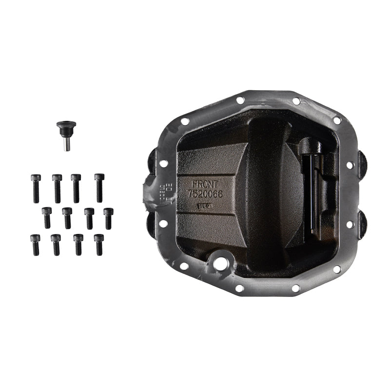 2018-2025 Gladiator/Wrangler Diff Cover Jeep JL Rubicon Front Black - View 2 | Dirty Garage