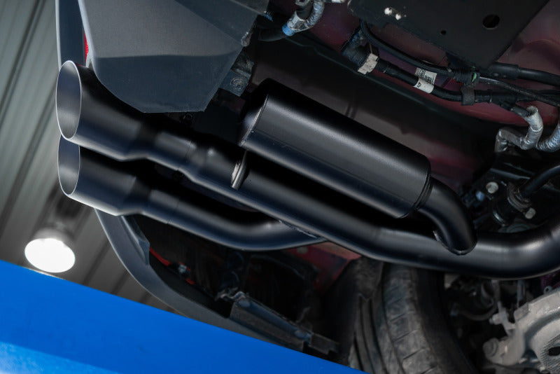 2018-2019 Mustang GT 5.0 3" Cat Back Quad Tip Race Version Black - View 6 | Dirty Garage