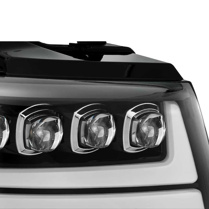 2007-2014 GM Avalanche Nova-Series LED Projector Jet Black Headlights Active Light DRL - View 4 | Dirty Garage
