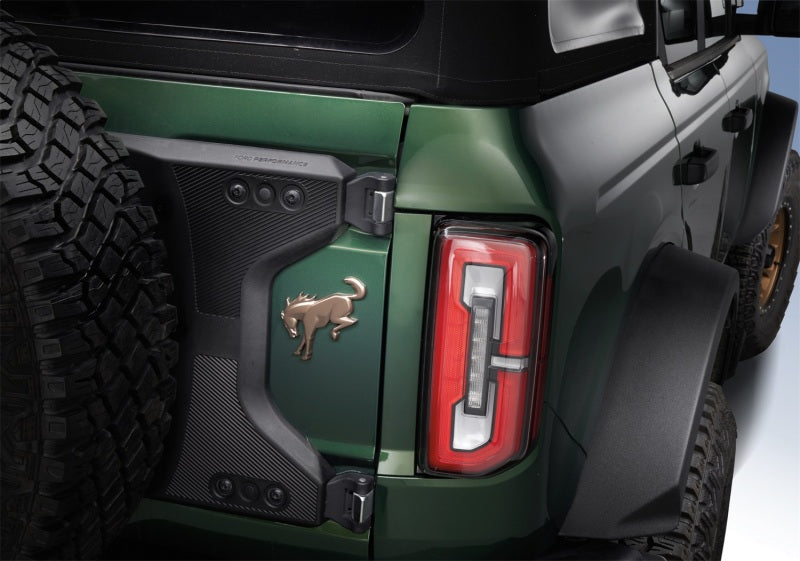 2021+ Bronco Rear Emblem Overlay - Bronze - View 3 | Dirty Garage