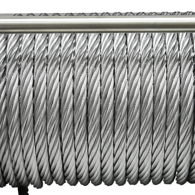Universal 9500 LB 12V DC Tiger Shark Winch w/ Synthetic Black Rope - View 3 | Dirty Garage