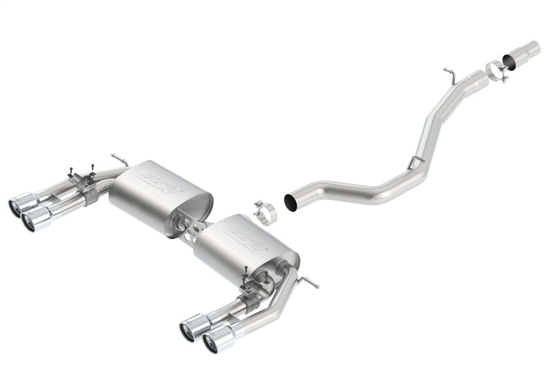 Borla 13-15 Audi S3 S-Type Dual Round Rolled Catback Exhaust - View 2 | Dirty Garage