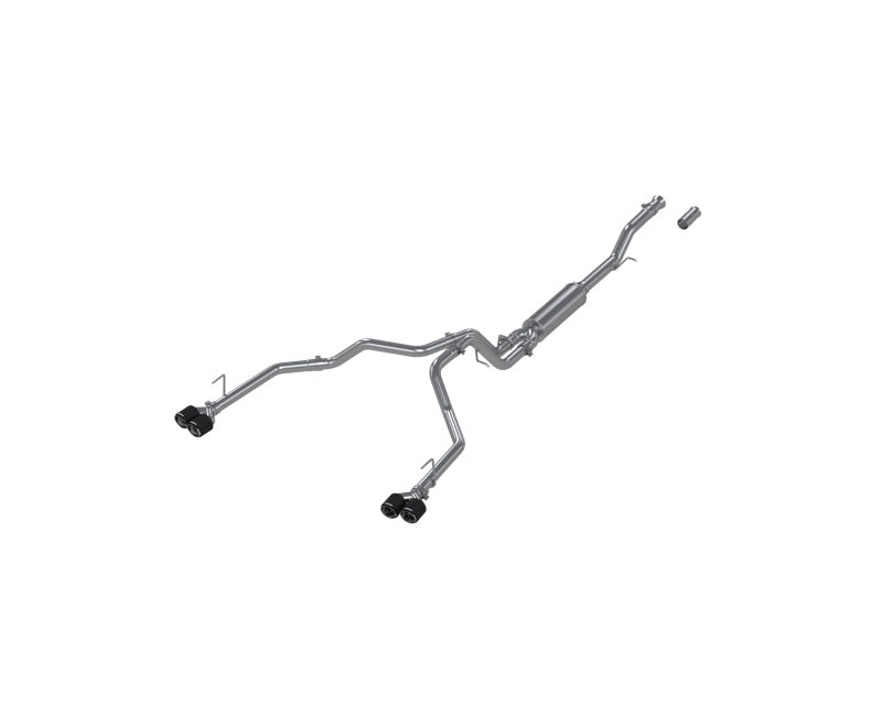 2021-2024 GM Suburban XL 3" T304 SS 2.5" Dual Split Carbon Fiber Cat-back | Dirty Garage