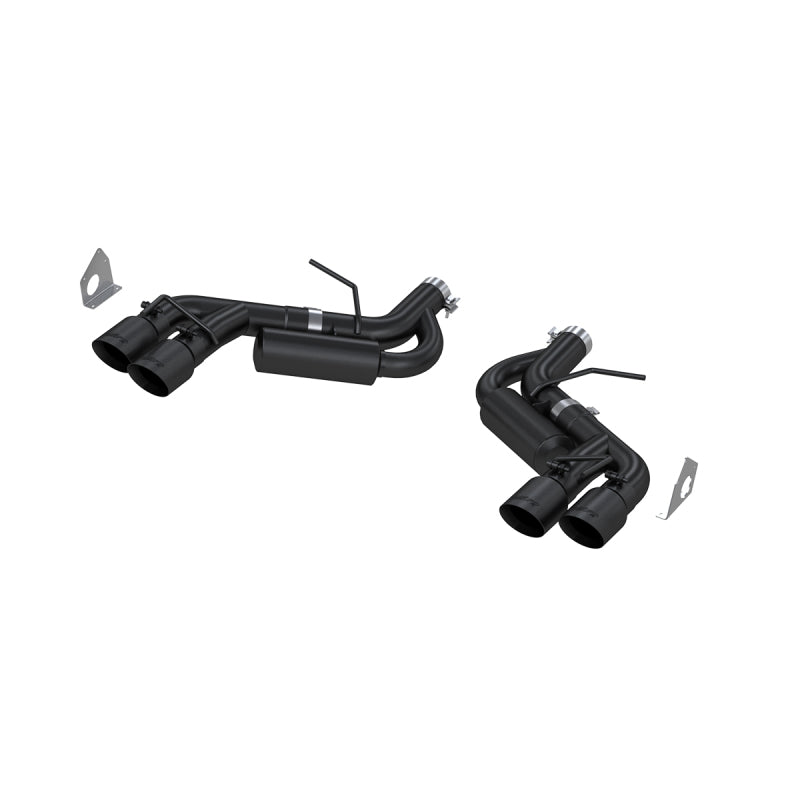2016-2019 GM Camaro V8 6.2L 3" Black Race Dual Axle Back 4.5" Quad Dual Wall Tips | Dirty Garage