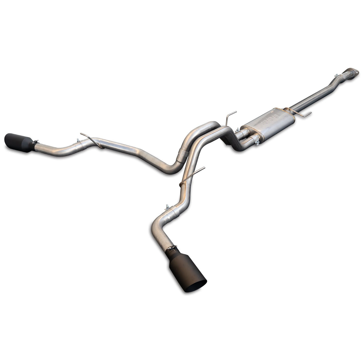 2015-2022 F-150 Exhaust Cat Back () Raw Tube Black Tips | Dirty Garage