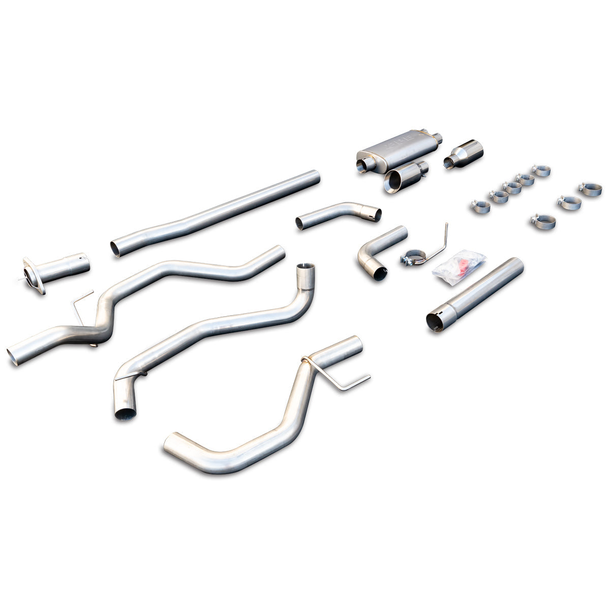 2015-2022 F-150 Exhaust Cat Back () Polished Tube Polished Tips - View 2 | Dirty Garage