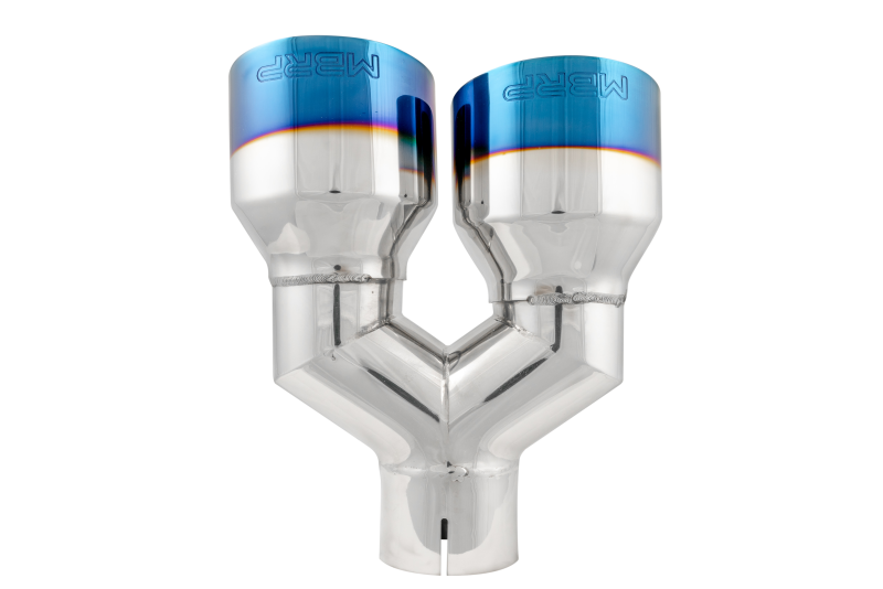 Universal Burnt End Tip 2.5" ID Dual 4" OD 9.5 Length Single Wall 304 Stainless Steel Driver Side - View 4 | Dirty Garage