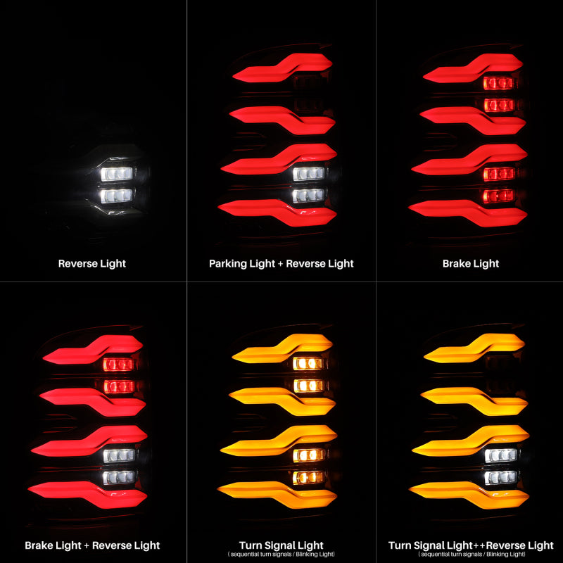 2009-2018 Ram HD Luxx-Series LED Tail Lights Black Activation Light Sequential Signal - View 3 | Dirty Garage