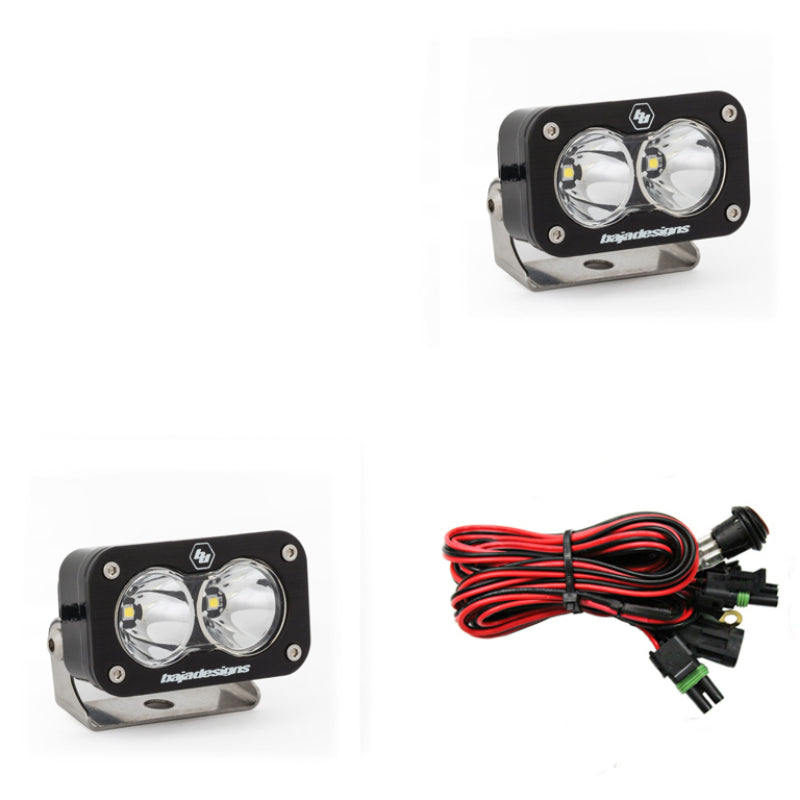 Universal S2 Pro Series LED Light Pods Work Scene Pattern Pair | Dirty Garage