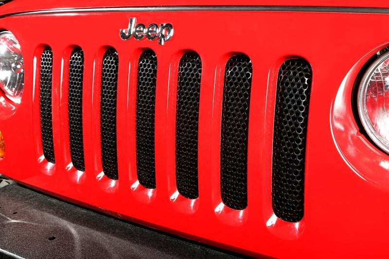 Rugged Ridge Grille Insert Black 07-18 Jeep Wrangler - View 3 | Dirty Garage