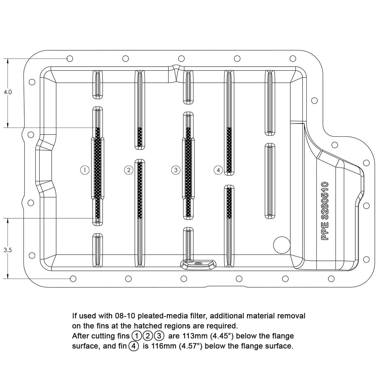 2003-2010 Superduty Deep Transmission Pan 5R110 Black - View 7 | Dirty Garage