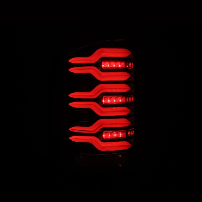 2014-2018 GM HD Luxx-Series LED Tail Lights Alpha Black Active Light Sequential Signal - View 3 | Dirty Garage