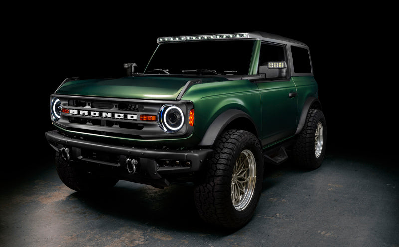 2021-2026 Bronco Integrated Windshield Roof LED Light Bar System - View 8 | Dirty Garage
