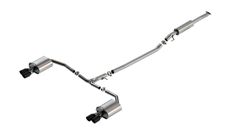Borla 21-23 Hyundai Sonata N Line 2.5L i4 AT FWD 4DR 2.00in 2.75in S-Type Exhaust - Black Chrome | Dirty Garage