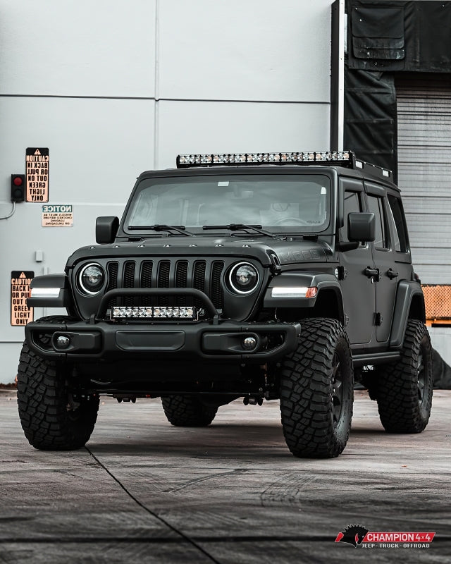 2018-2025 JL Gladiator Oculus Bi-LED Projector Headlights Matte Black 5500K - View 15 | Dirty Garage