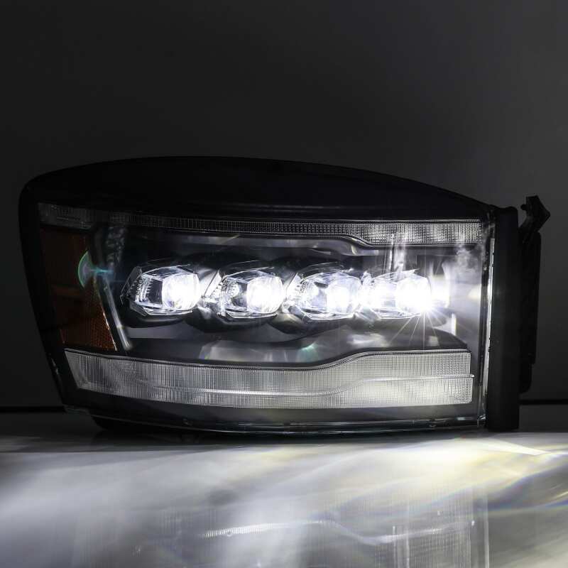 2006-2008 Ram HD Nova-Series LED Projector Black Headlights Sequential Signal DRL Amber LED - View 4 | Dirty Garage
