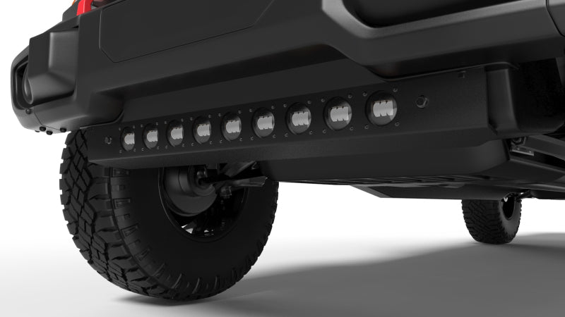 2018-2025 Wrangler Skid Plate w/ Integrated LED Emitters Clear - View 6 | Dirty Garage