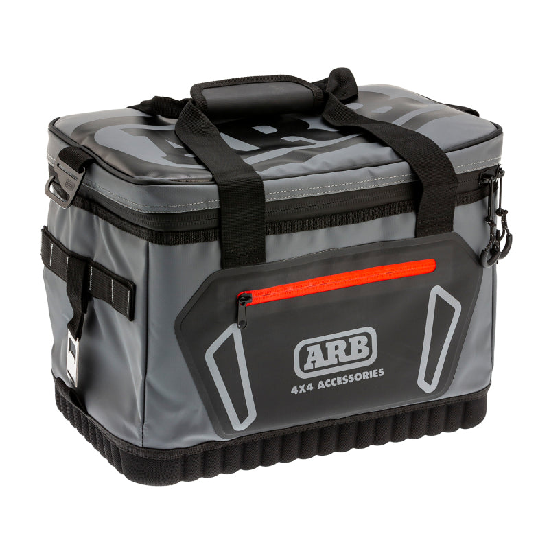 ARB Cooler Bag Charcoal w/ Red Highlights 15in L x 11in W x 9in H Holds 22 Cans | Dirty Garage