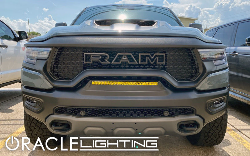 2019-2022 Ram Rebel TRX Front Bumper Flush LED Light Bar System Yellow - View 5 | Dirty Garage