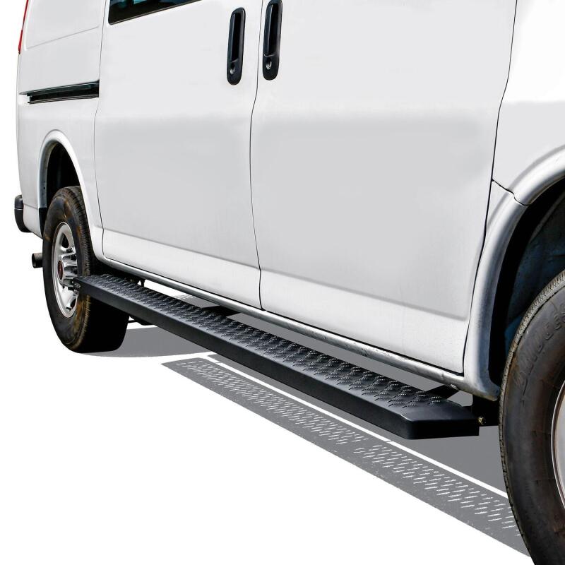 Universal Black 46" & 97" Grate Steps Running Boards - View 2 | Dirty Garage