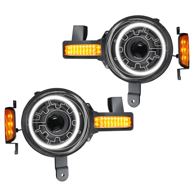 Oracle 2021+ Ford Bronco Oculus Bi-LED Projector Headlights w/ Heated Lenses - View 8 | Dirty Garage