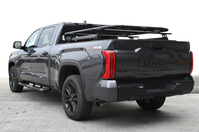 Go Rhino 15-22 Ford F-150 / 19-22 RAM 1500 / 07-21 Toyota Tundra XRS Cross Bars Kit - Tex. Blk - View 15 | Dirty Garage